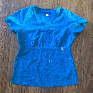 Women’s Leopard print Koi scrub top